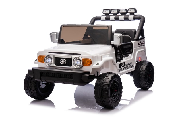 Electric Ride-on car Toyota FJ Cruiser XXL with 4x4 drive, licensed (Two-seater), white, Portable li