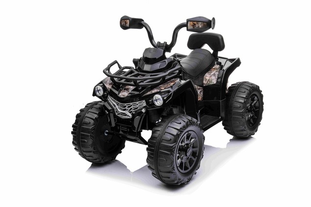 Electric QUAD SUPERPOWER 12V, black, Plastic wheels with rubber band, 2 x 45W Motor, plastic seat, s