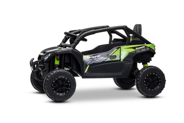 Electric Ride-on car Kawasaki TERYX KRX 1000 12V, black, single seat, rear axle suspension, 2.4 Ghz 