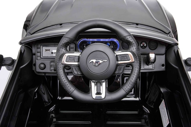 Drift electric ride-on car Ford Mustang 24V, black, Smooth Drift wheels, 2 x 25000 RPM Engines, Drif