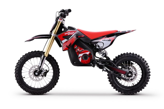 Elektro Dirtbike für Kinder 1600 W | Beneo Motors Falcon Rot | Ab 8 Jahren | 48-V-Lithium-Akku | Ges