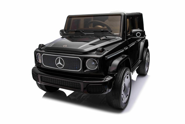Electric Ride-on car Mercedes-Benz EQG 12V, black, LED underlighted body parts, Functional front and