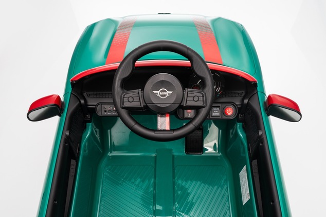 Electric Ride-on car Mini Cooper 12V, green, MP3 Player with USB and Bluetooth connection, 2.4 GHz r