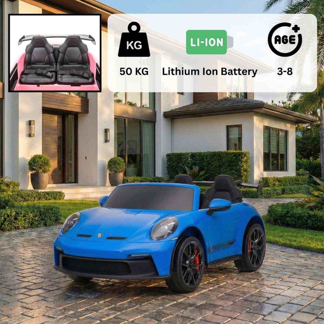 Kids Electric Ride-On Porsche 911 GT3 24V 4x4 | Licensed | Beneo Motors | 2 Seater | Lithium Battery
