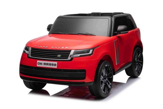 Electric Ride-on car Range Rover Model 2023, Two Seater, Red, Leatherette Seats, Radio with USB Inpu