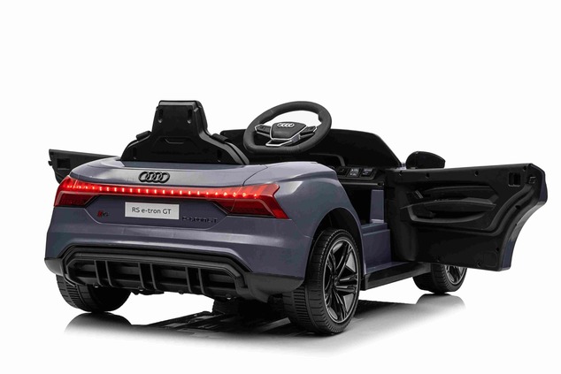 Electric Ride-on car Audi RS E-tron GT 12V, grey, wide single seat, 2.4 GHz remote control, USB / AU