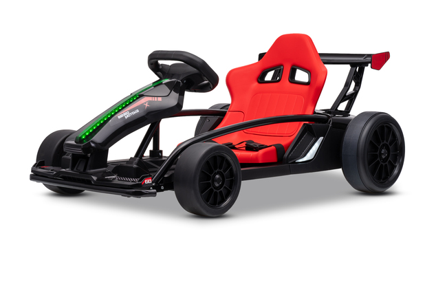 Drift kart elettrico per bambini 24 V | Beneo Motors Drift Car | Nero | 2 × 200 W | Batteria al litio