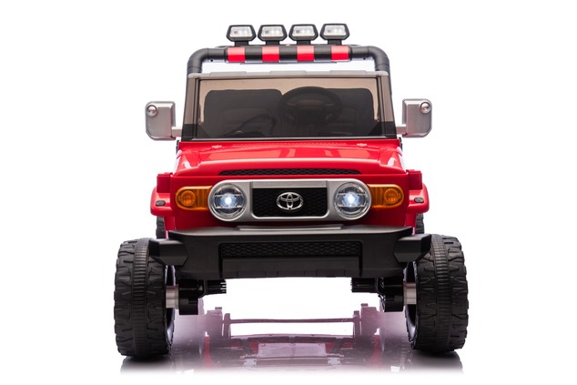 Electric Ride-on car Toyota FJ Cruiser XXL with 4x4 drive, licensed (Two-seater), red, Portable lith