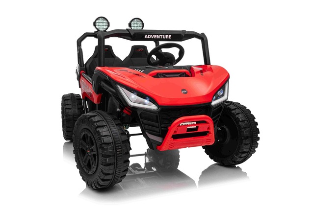 Electric Ride-on car T-REX Ride 4x4 Two-seater 24V, red, MP3 Player with USB/AUX input, 4x4 drive, L