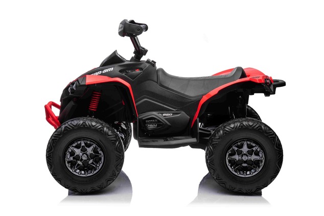 Can-am Renegade electric Ride-on quad, red, single seater, front and rear suspension, LED lights, Li