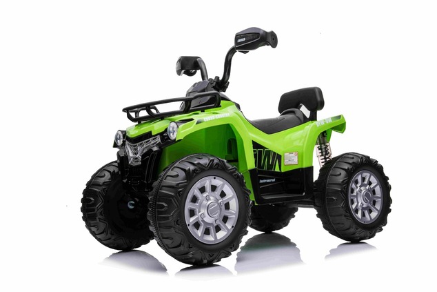 Electric QUAD SUPERPOWER 12V, green, Plastic wheels with rubber band, 2 x 45W Motor, plastic seat, s