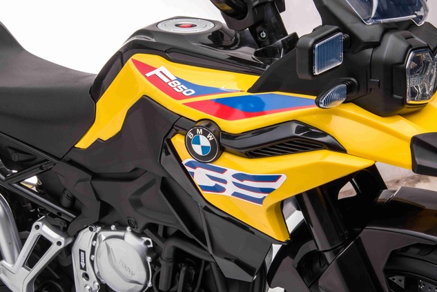 Electric Motorbike BMW F850 GS, Licensed, 12V battery, EVA soft wheels, 2 x 35W Engines, LED Lights,