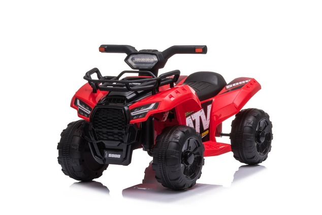 Electric QUAD MINI 6V, Red, MP3 player with USB / AUX input, 1 X 25W Engine, 6V / 4Ah battery, funct