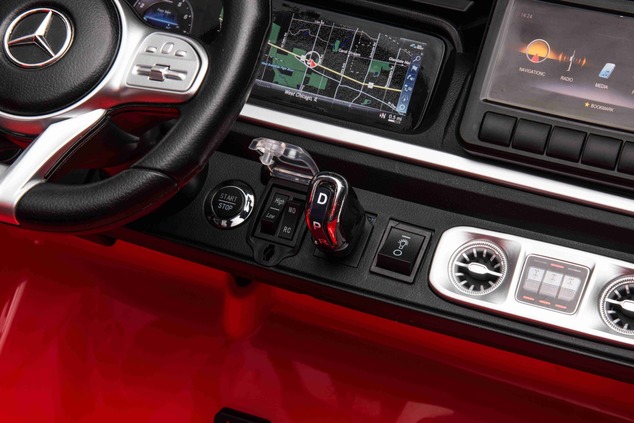Electric Ride-on car Mercedes-Benz G63 AMG 4x4² Two-seater 12V, red, MP3 Player with USB/AUX input,