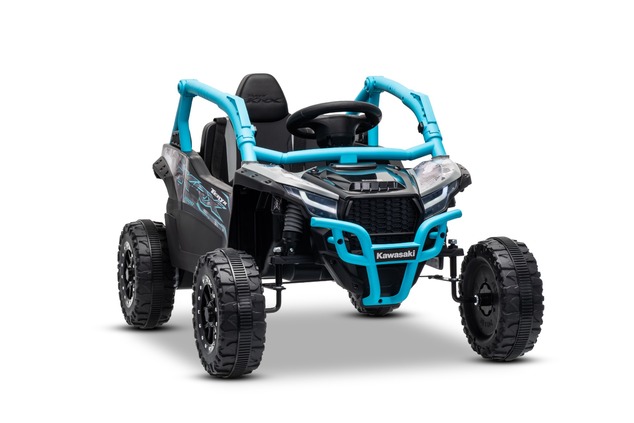 Electric Ride-on car Kawasaki TERYX KRX 1000 12V, blue, single seat, rear axle suspension, 2.4 Ghz r