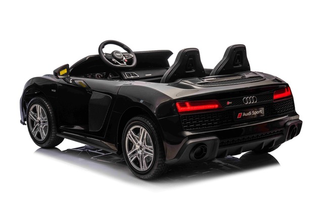 UTV elektrische kinderauto 24V | Audi R8 SPYDER | 2-zitter | zwart | MP3-speler met USB/AUX en Bluet