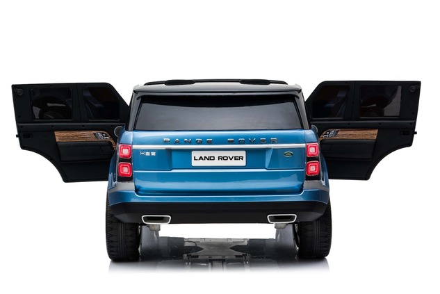Electric Ride-On Range Rover, Blue Painted, Double Leather Seat, LCD Display with USB Input, 4x4 Dri
