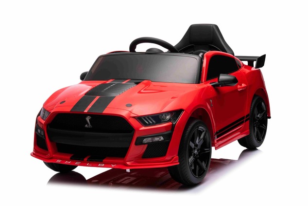 Ford Shelby Mustang GT 500 Cobra Electric Ride-on car, Red, 2.4 GHz Remote control, USB input, LED l