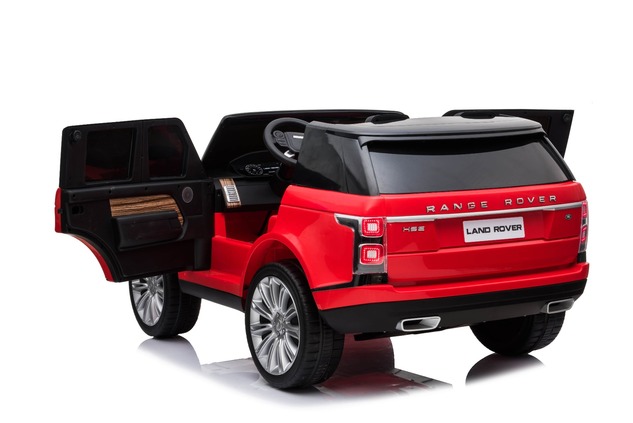 Electric Ride-On Range Rover, Red, Double Leather Seat, LCD Display with USB Input, 4x4 Drive, 2x 12