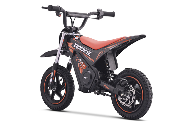 Pocket bike eléctrica para niños ROOKIE 24V (12") | Batería de litio | Motor sin escobillas 250 W | Freno de disco