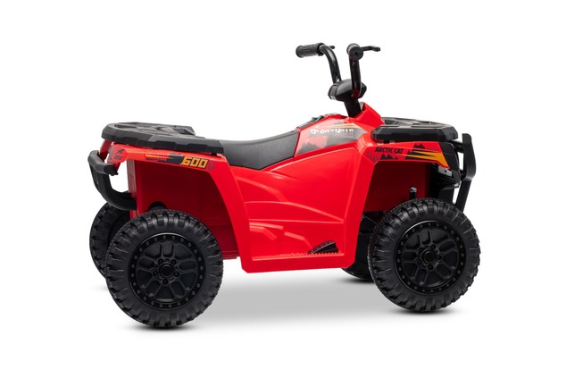 Licensed electric Ride-on quad Arctic Cat 12V with rear wheel drive, red, LED lights, Lithium batter