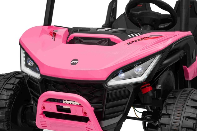 Auto elettrica per bambini T-REX Ride 4x4 24V | 2 posti | Rosa | Lettore MP3 con ingresso USB/AUX | 
