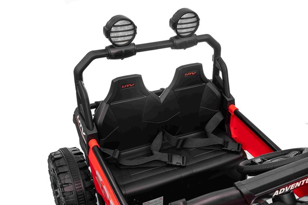 Electric Ride-on car T-REX Ride 4x4 Two-seater 24V, red, MP3 Player with USB/AUX input, 4x4 drive, L