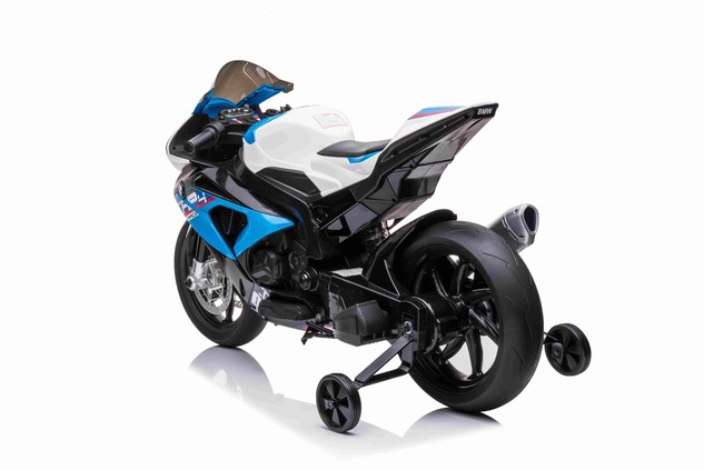 Electric Motorbike BMW HP4 RACE 12V, Licensed, blue, 12V battery, EVA soft wheels, 2 x 35W Engines, 