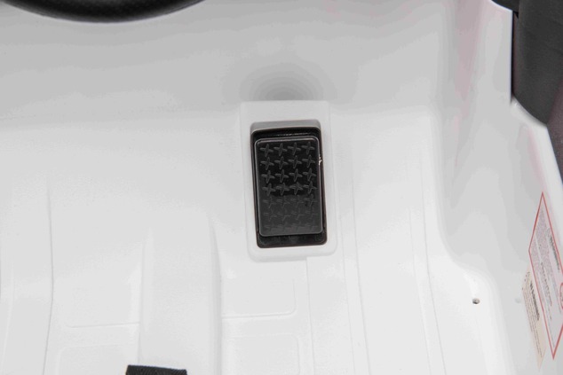 Electric ride-on car Toyota Landcruiser 12V, white, wide single seat, 2.4 GHz remote control, USB / 