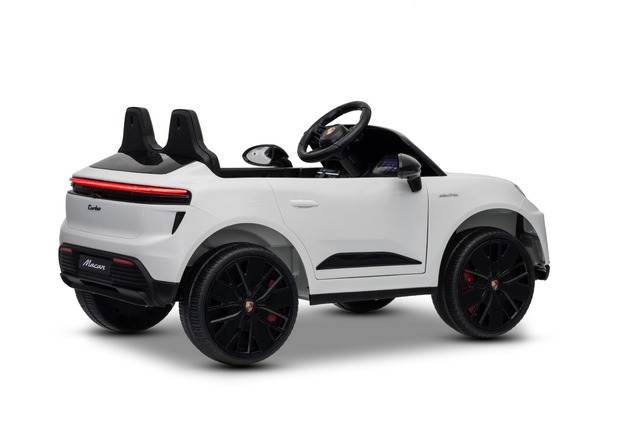 Electric Ride-on car Porsche Macan 12V Licensed with rear-wheel drive (Single seat), white, Lithium 