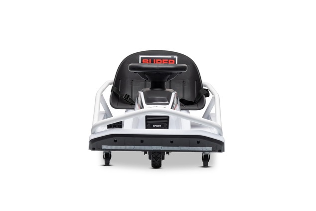 Beneo Motors Drift Electric Go-Kart 24V, White, 300W Brushless Motor, Lithium Battery, Drift Mode wi