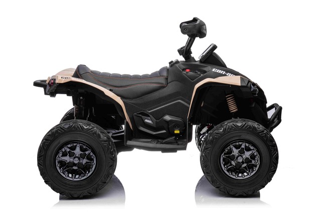 Can-am Renegade electric Ride-on quad, khaki, single seater, front and rear suspension, LED lights, 