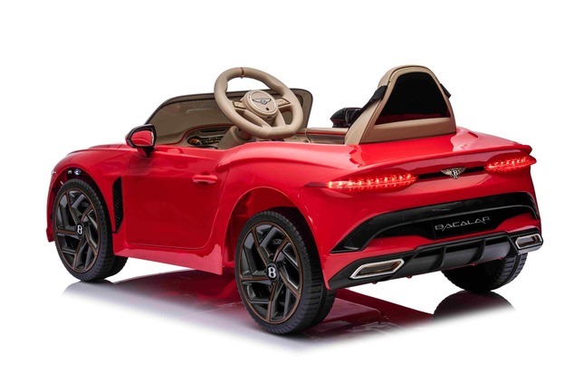 Electric Ride-on car Bentley Bacalar 12V, red, Doors opening upwards, 2.4 GHz remote control, LED li