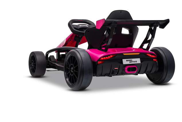 Drift kart elettrico per bambini 24 V | Beneo Motors Drift Car | Rosa | 2 × 200 W | Batteria al litio