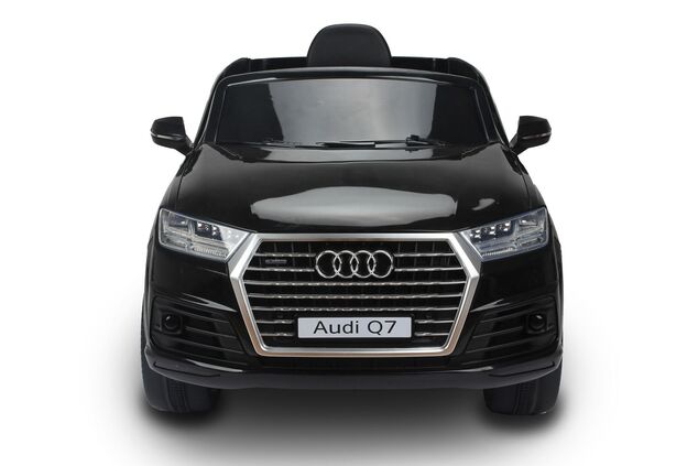 Auto elettrica per bambini Audi Q7 Quattro, Nero, con licenza ufficiale, a batteria, porte apribili