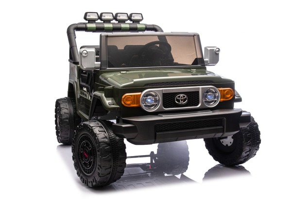 Electric Ride-on car Toyota FJ Cruiser XXL with 4x4 drive, licensed (Two-seater), green, Portable li