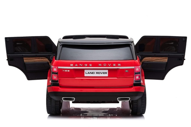 Electric Ride-On Range Rover, Red, Double Leather Seat, LCD Display with USB Input, 4x4 Drive, 2x 12