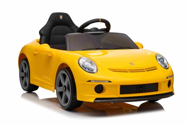 Electric Ride-on car RUF GT 12V, yellow, Opening doors, 2.4 GHz remote control, LED lights front and