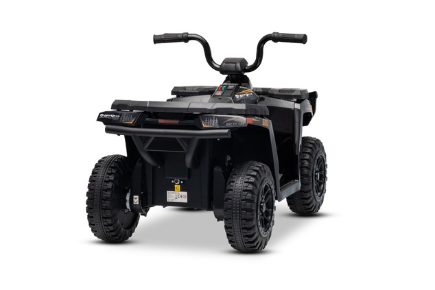 Licensed electric Ride-on quad Arctic Cat 12V with rear wheel drive, black, LED lights, Lithium batt