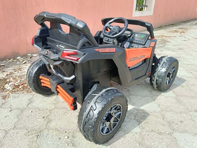 Electric Ride-on car Can-am Maverick One-seater with 4X4 drive, Orange, Independent suspension, 2.4