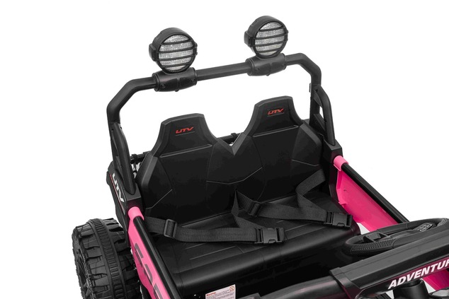 Auto elettrica per bambini T-REX Ride 4x4 24V | 2 posti | Rosa | Lettore MP3 con ingresso USB/AUX | 
