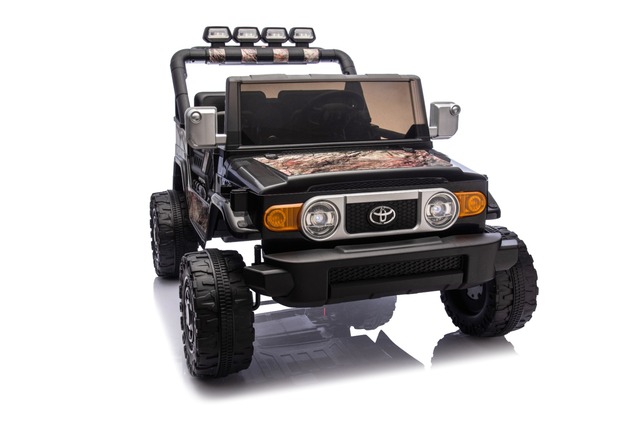 Electric Ride-on car Toyota FJ Cruiser XXL with 4x4 drive, licensed (Two-seater), sand-black, Portab