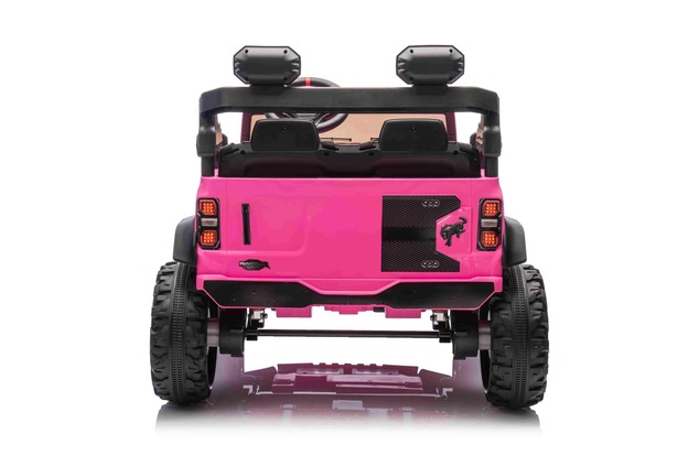 Ford Bronco XL elektrische kinderauto met achterwielaandrijving, gelicentieerd (tweezitter), roze, l