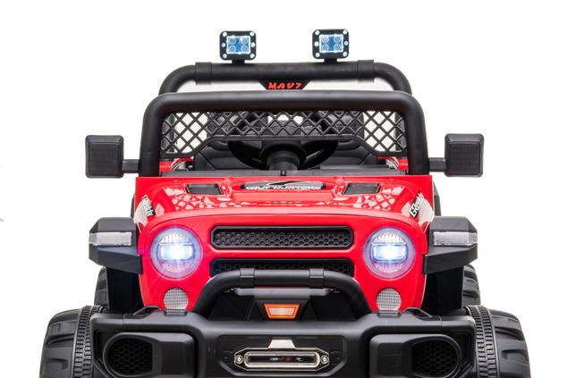 All Ride electric car with rear-wheel drive, red, 12V battery, High chassis, wide seat, Suspension o