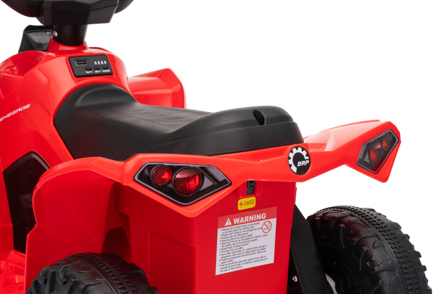 Licencovaná dětská elektrická mini čtyřkolka 25 W | Can-Am Renegade | Lithiový akumulátor 7,2 V | Červená
