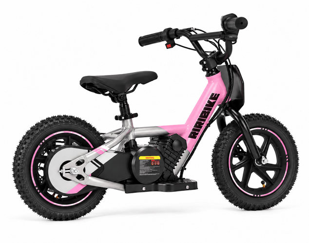 Elektrické odrážedlo 24 V, 100 W, 12" kola | Beneo Motors RIRIBIKE RTX3 S | Růžové