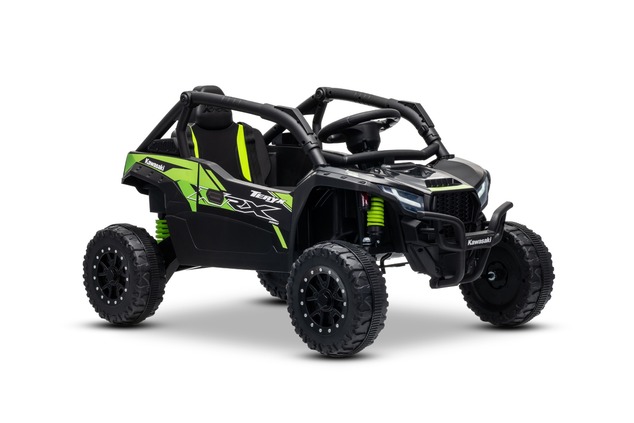 Electric Ride-on car Kawasaki TERYX KRX 1000 12V, black, single seat, rear axle suspension, 2.4 Ghz 