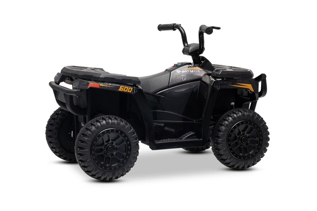 Licensed electric Ride-on quad Arctic Cat 12V with rear wheel drive, black, LED lights, Lithium batt