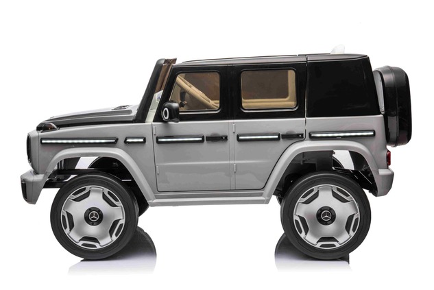 Electric Ride-on car Mercedes-Benz EQG 12V, grey, LED underlighted body parts, Functional front and 