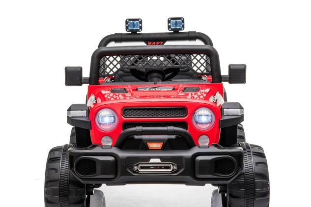 All Ride electric car with rear-wheel drive, red, 12V battery, High chassis, wide seat, Suspension o
